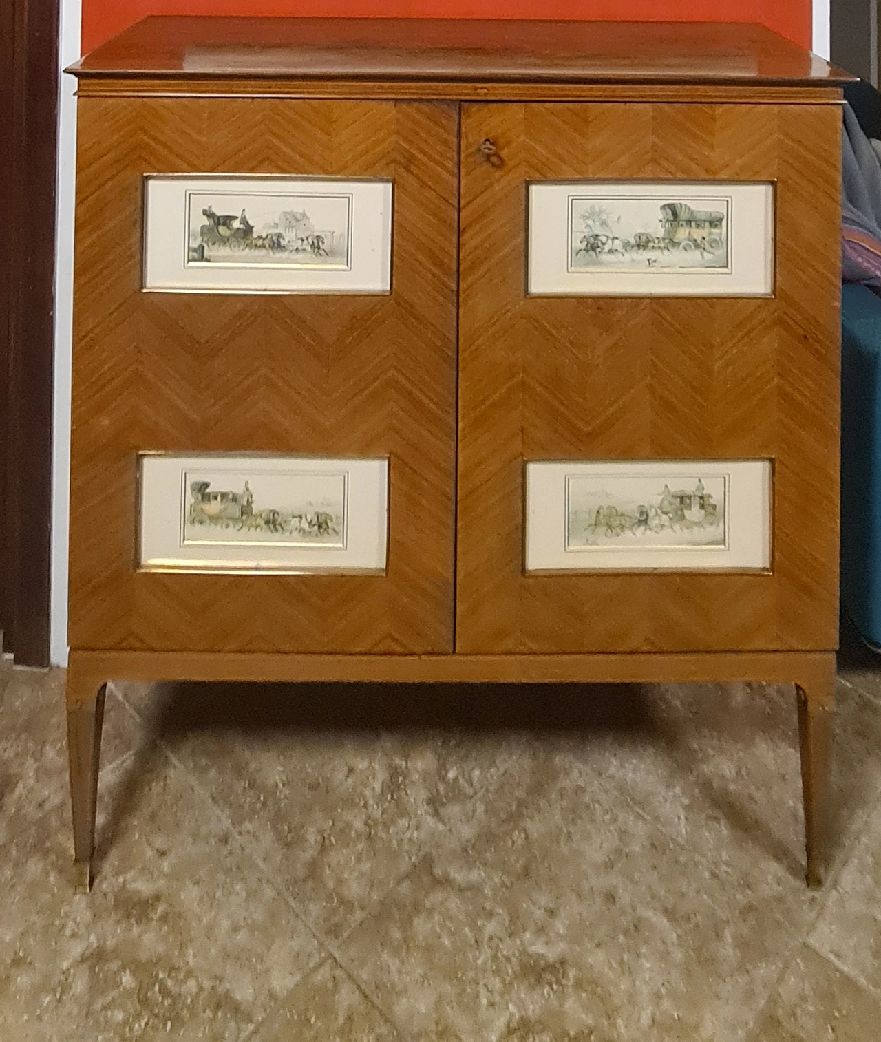 Herringbone rosewood bar cabinet by Paolo Buffa, 1940s 23