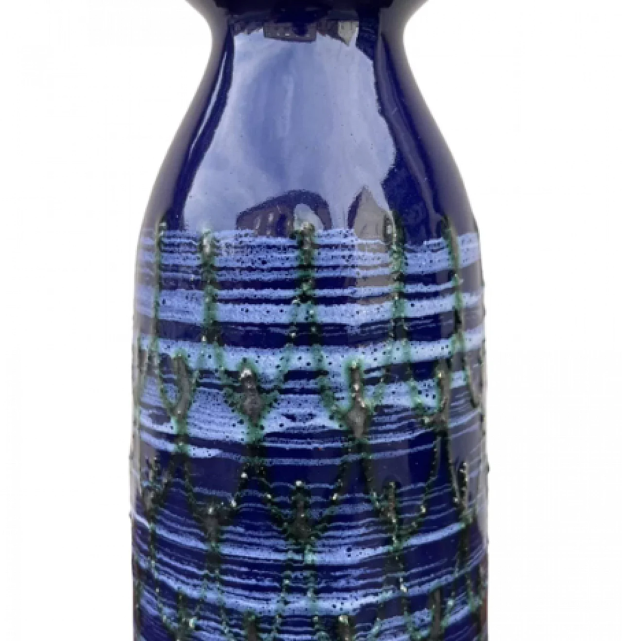 Cobalt blue ceramic vase by Strehla Keramik, 1960s 4