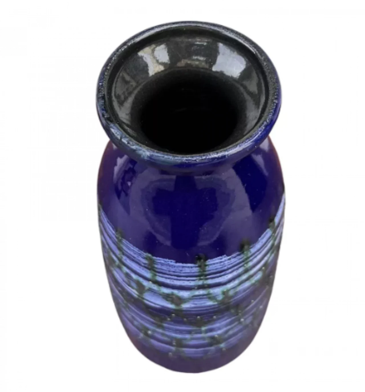 Cobalt blue ceramic vase by Strehla Keramik, 1960s 7