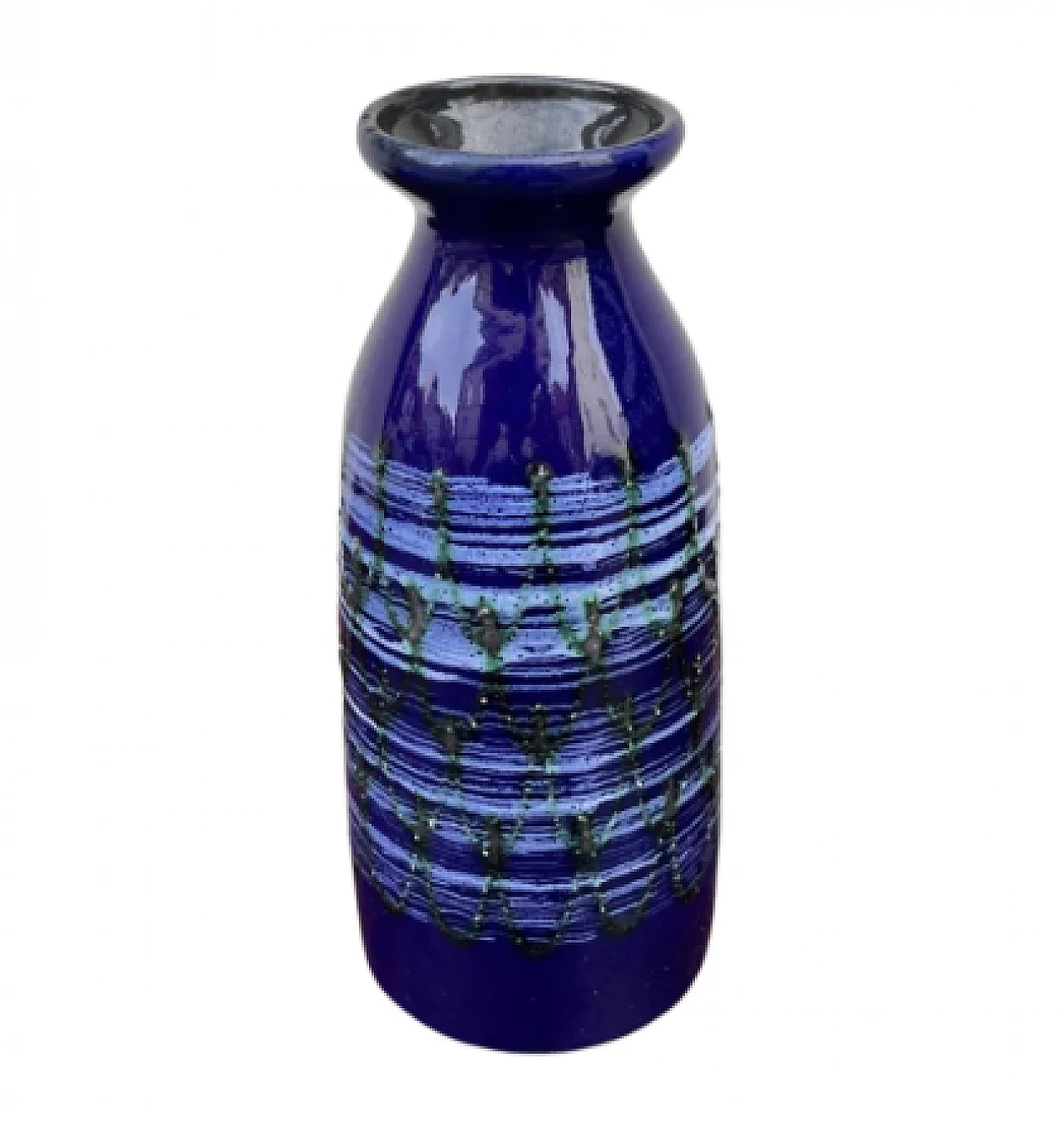 Cobalt blue ceramic vase by Strehla Keramik, 1960s 8