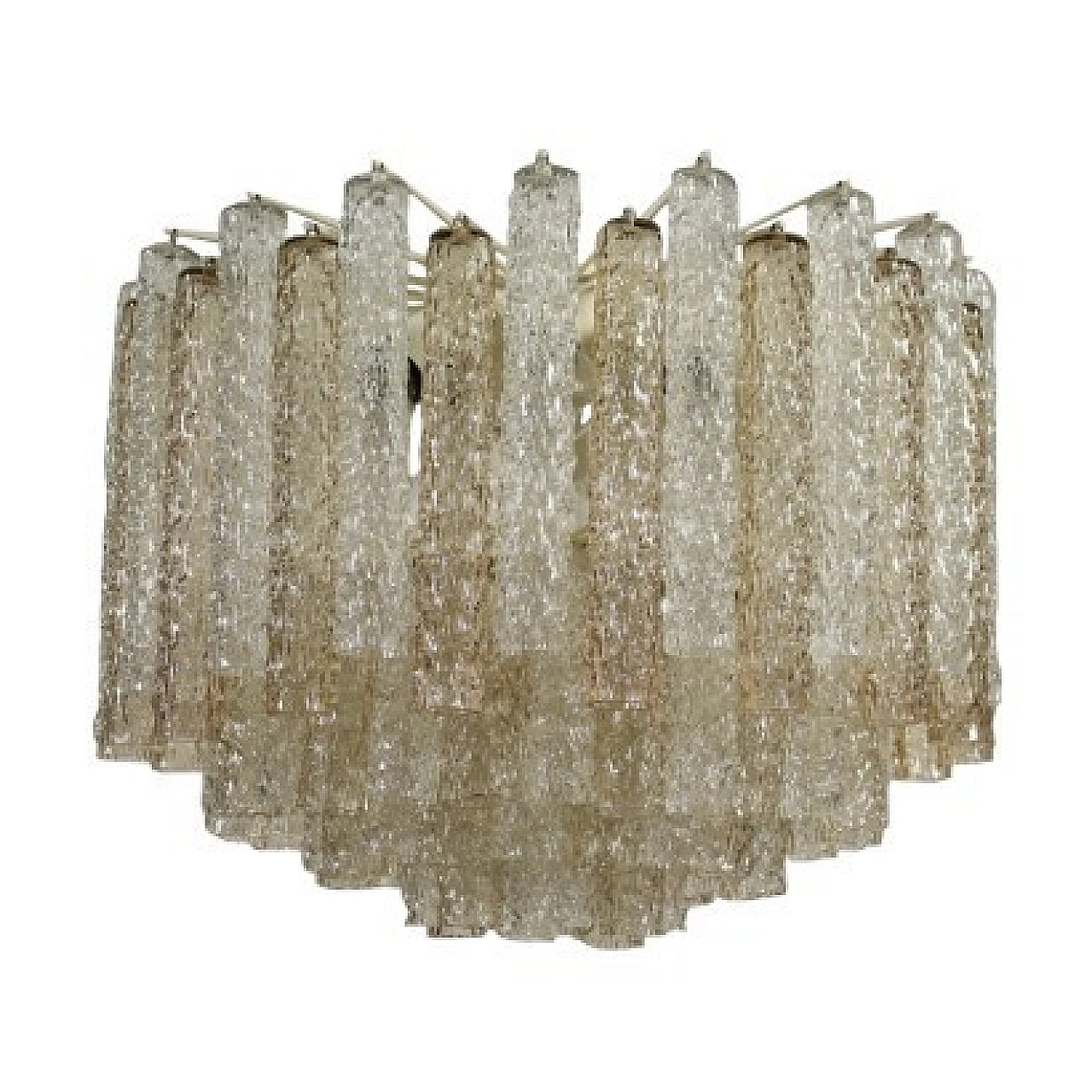 Glass chandelier by L. Diaz De Santillana for Venini, 1960s 1