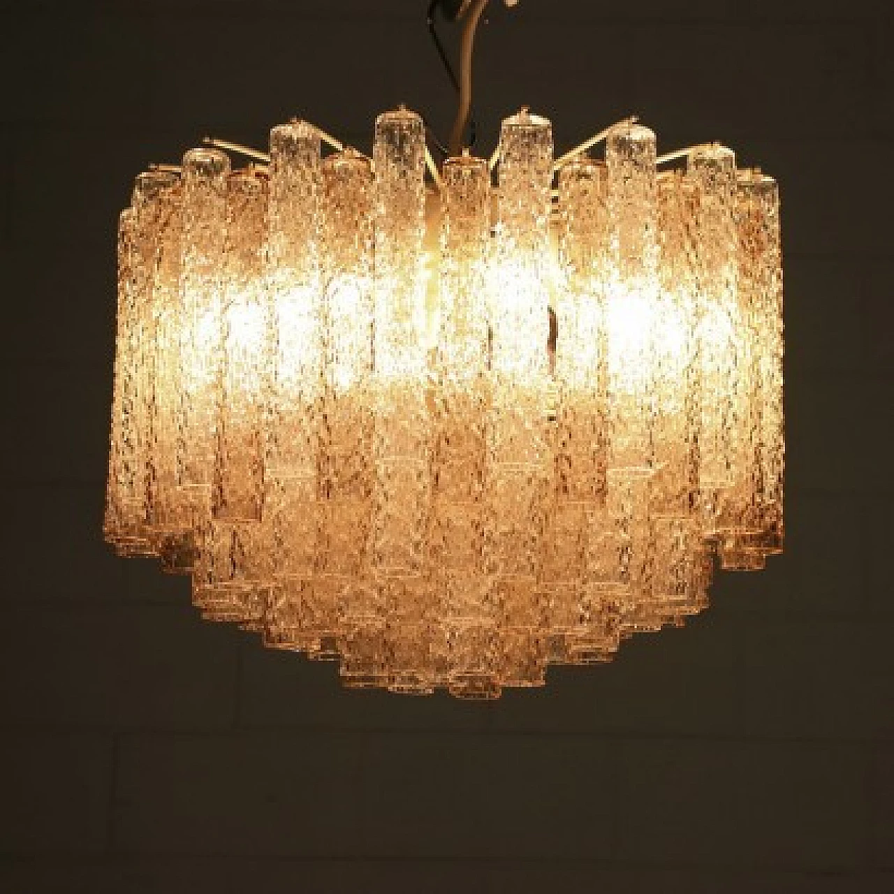 Glass chandelier by L. Diaz De Santillana for Venini, 1960s 2