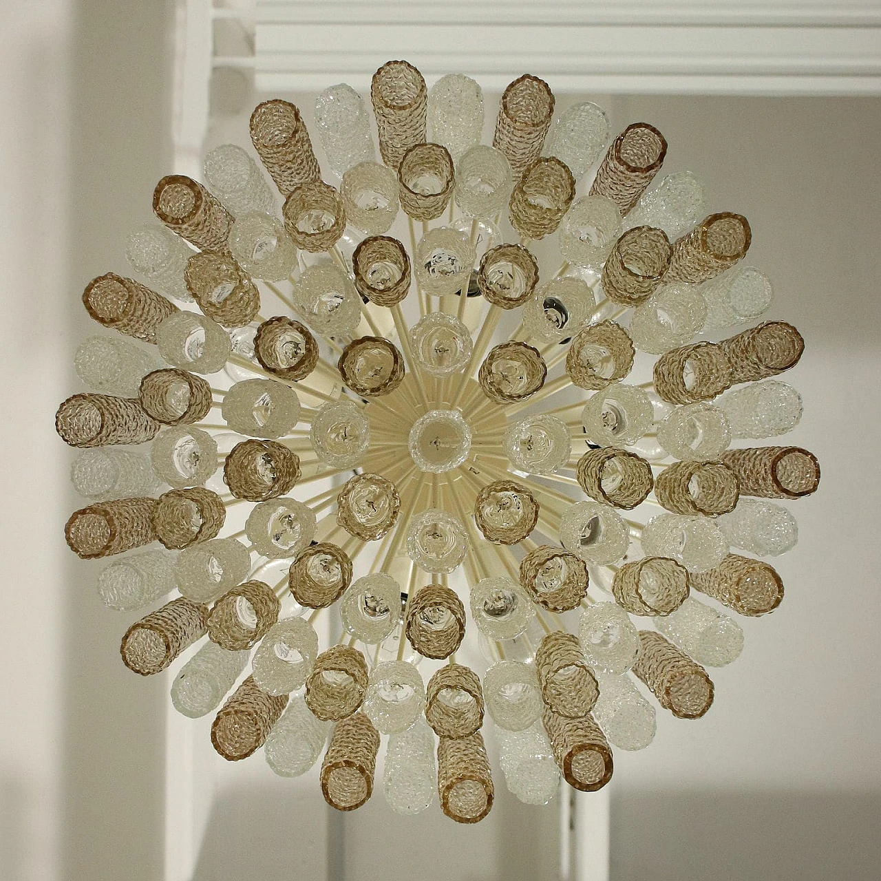 Glass chandelier by L. Diaz De Santillana for Venini, 1960s 3