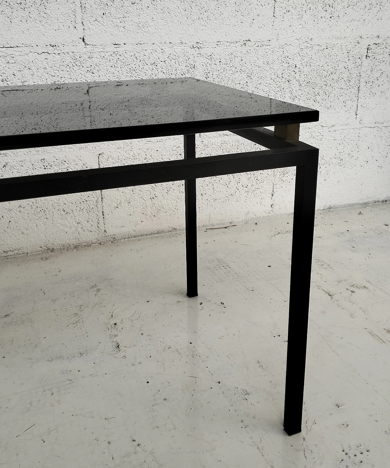 2001 metal and glass coffee table by Fontana Arte, 1960s 4