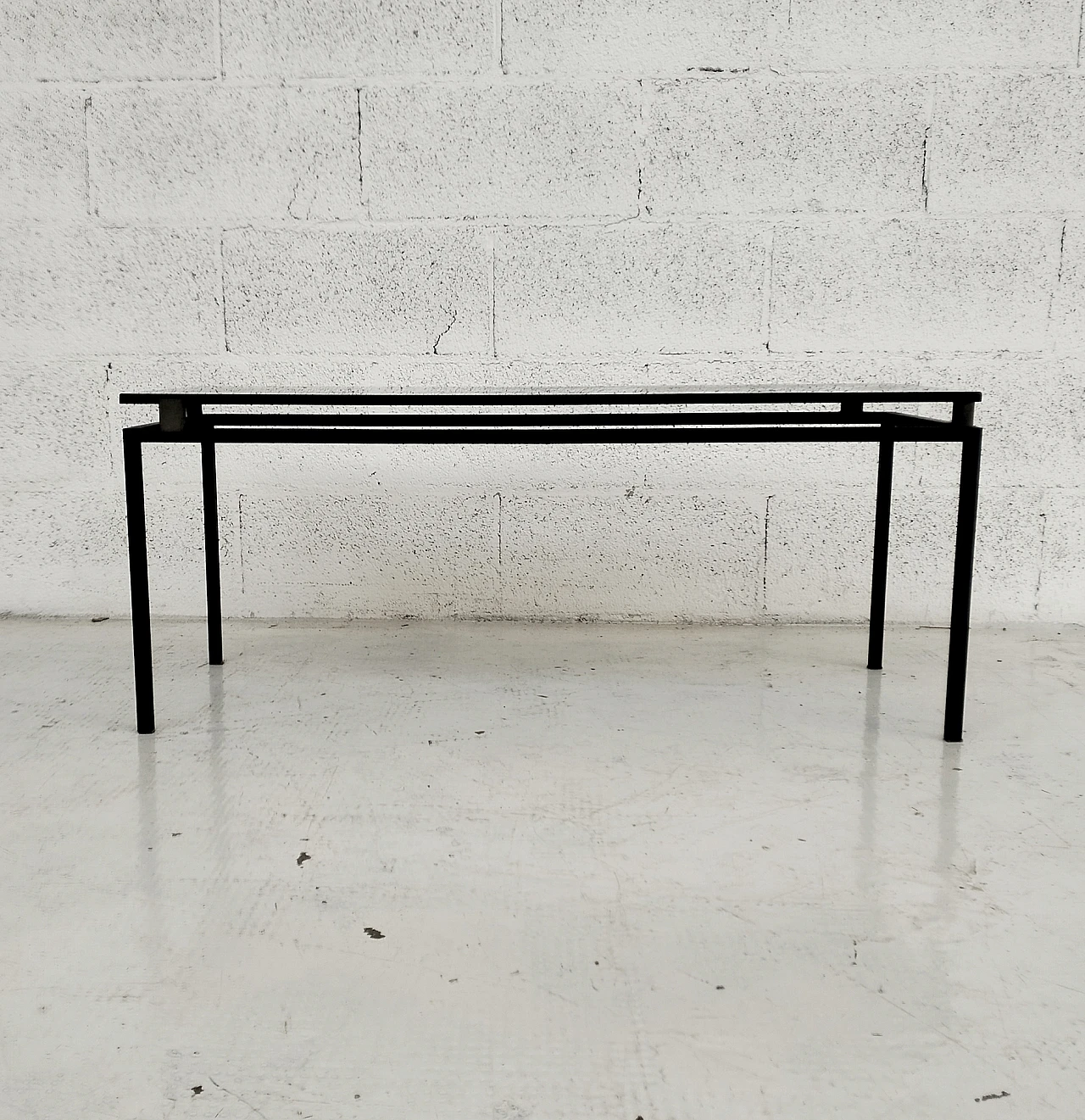 2001 metal and glass coffee table by Fontana Arte, 1960s 7