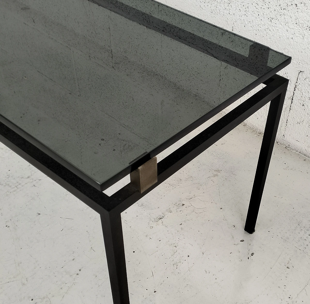 2001 metal and glass coffee table by Fontana Arte, 1960s 9