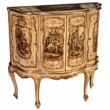 Venetian wooden sideboard in Rococo style, 1960s