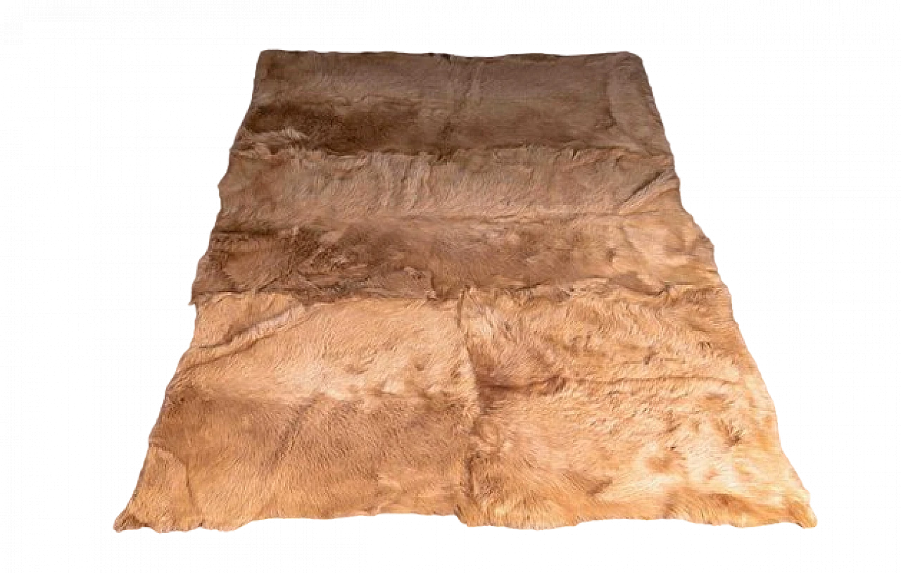 Rectangular rug in chinese goatskin, 1960s 4