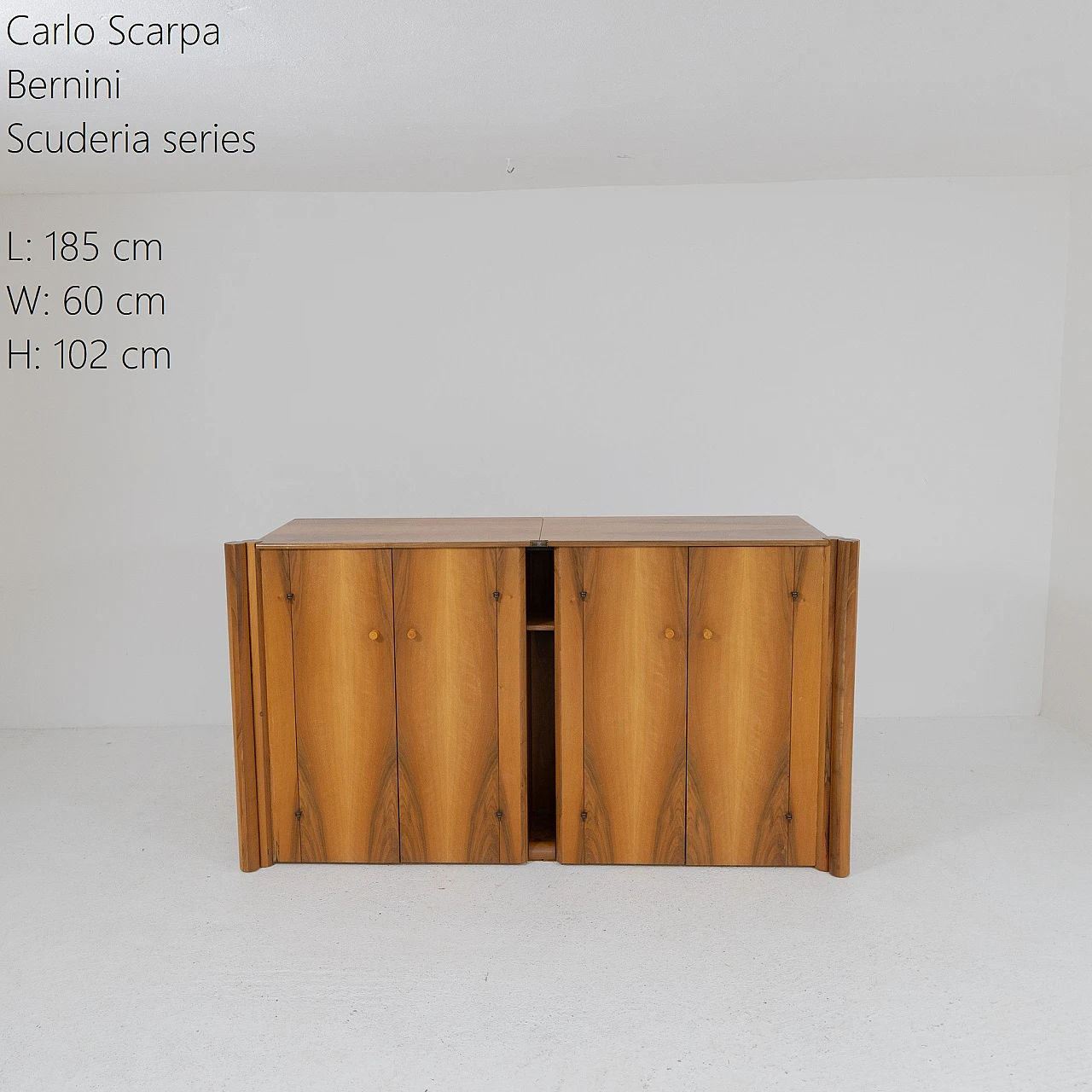 Credenza Scuderia di C. Scarpa per Bernini, anni '70 12