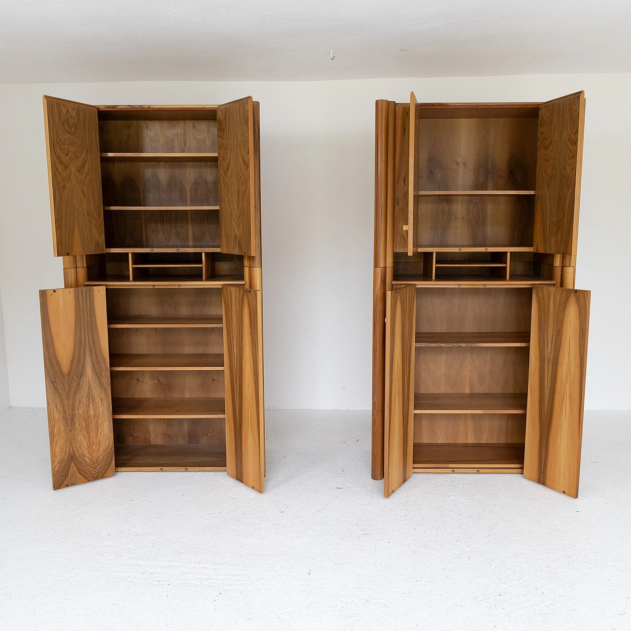 Pair of Scuderia sideboards by Carlo Scarpa for Bernini, 1970s 8