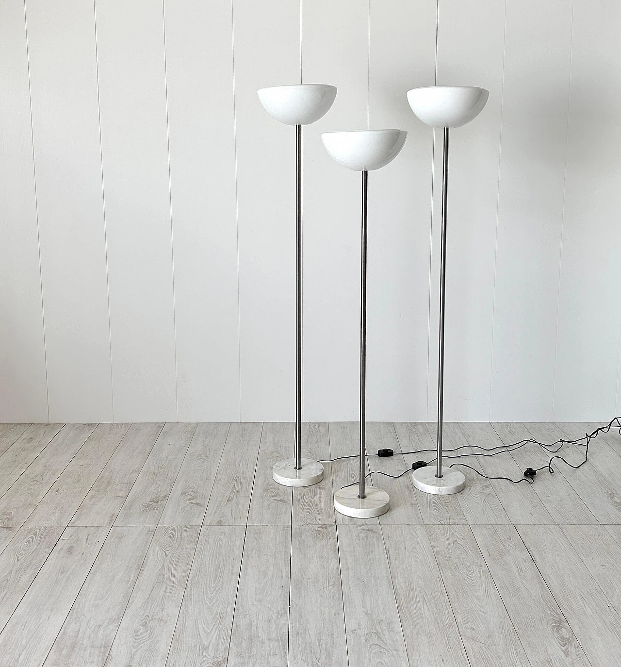 3 Papavero floor lamps by Achille Castiglioni for Flos, 1980s 3