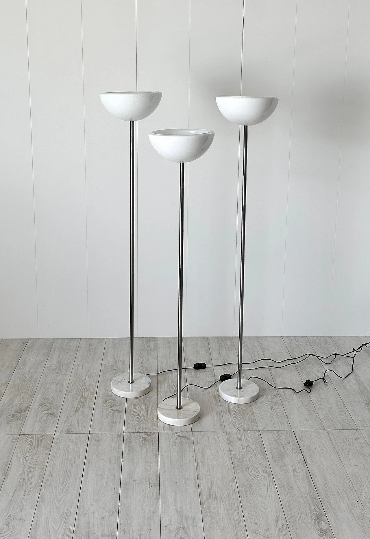 3 Papavero floor lamps by Achille Castiglioni for Flos, 1980s 4