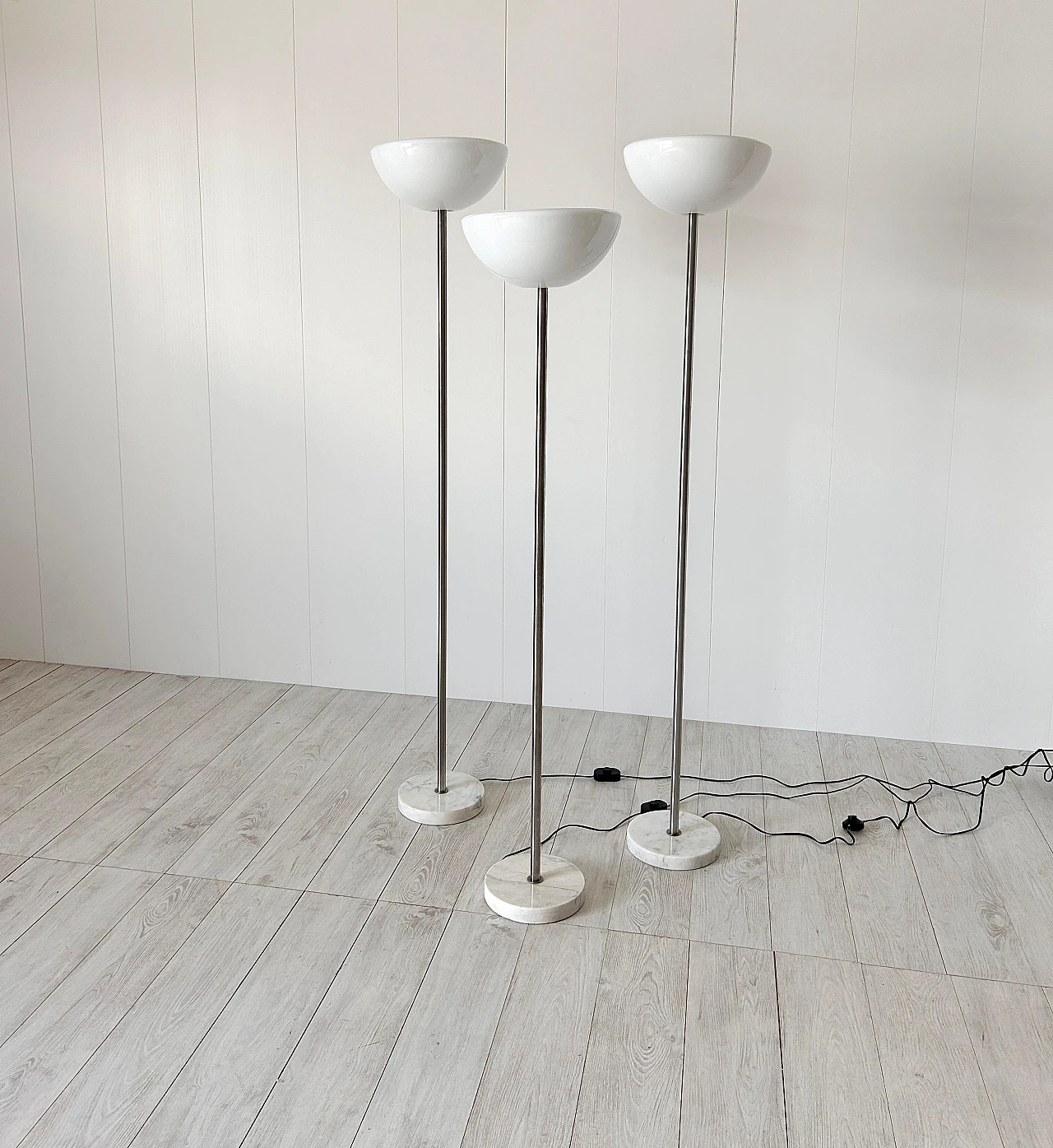 3 Papavero floor lamps by Achille Castiglioni for Flos, 1980s 5