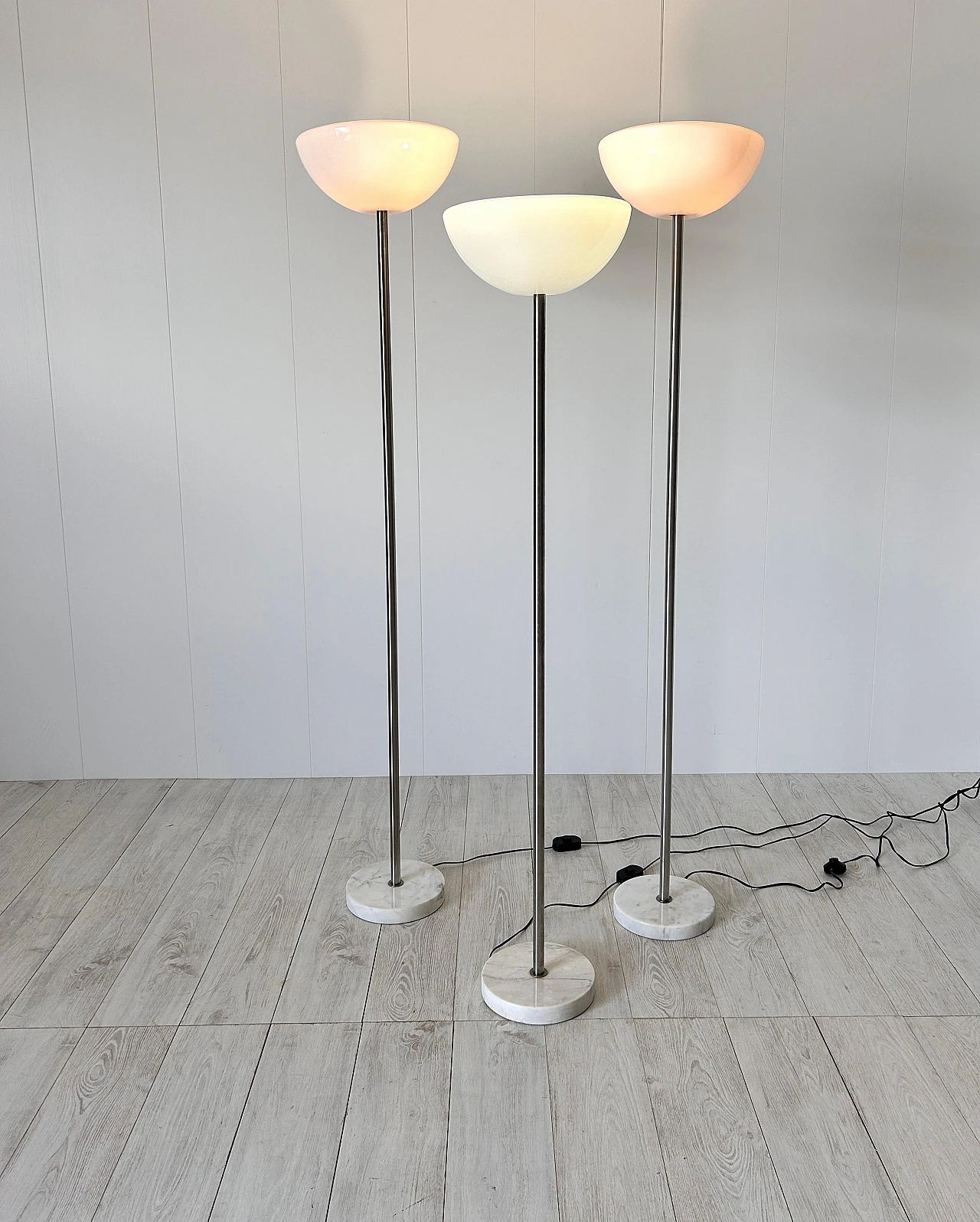 3 Papavero floor lamps by Achille Castiglioni for Flos, 1980s 6