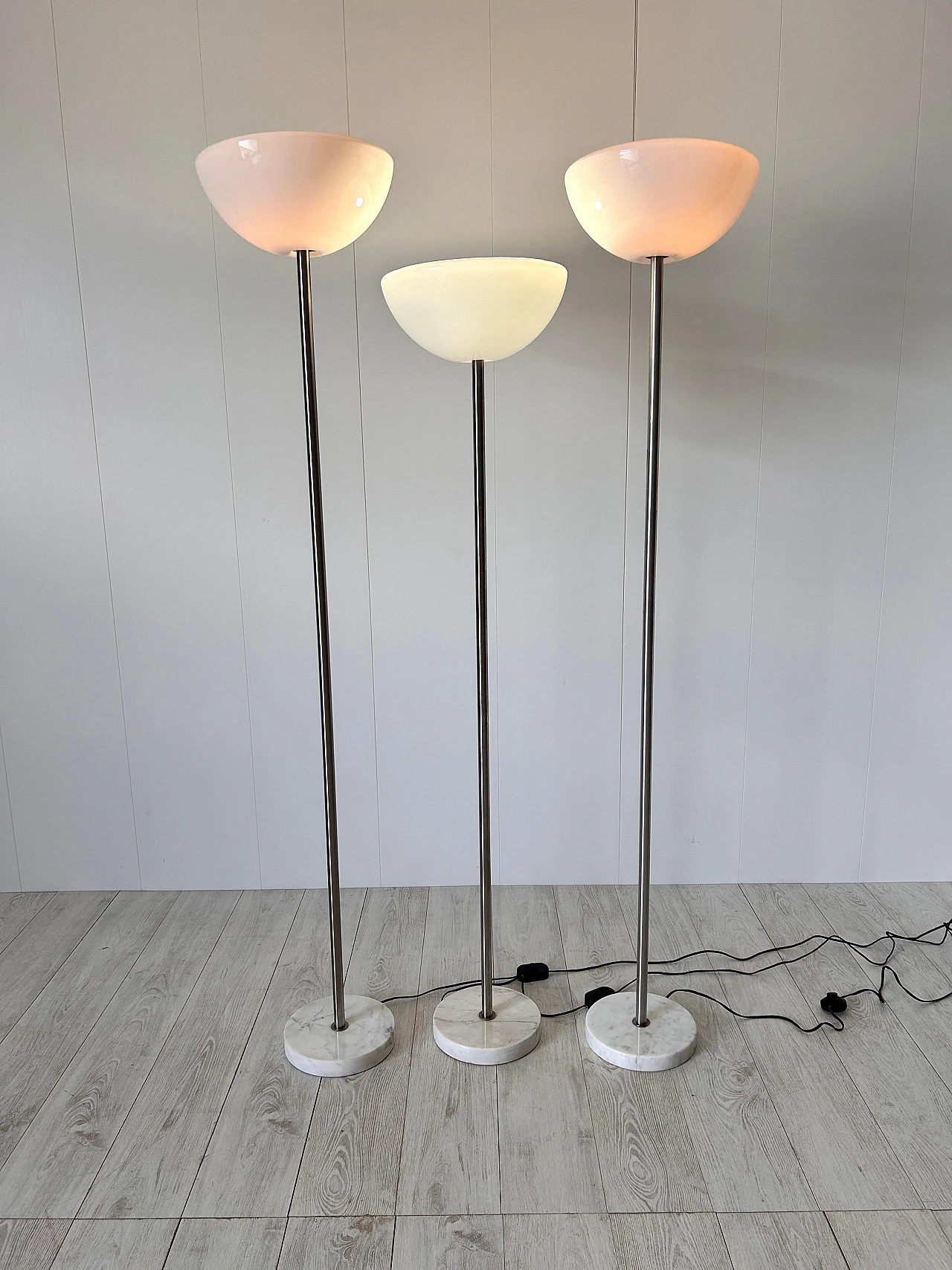 3 Papavero floor lamps by Achille Castiglioni for Flos, 1980s 7