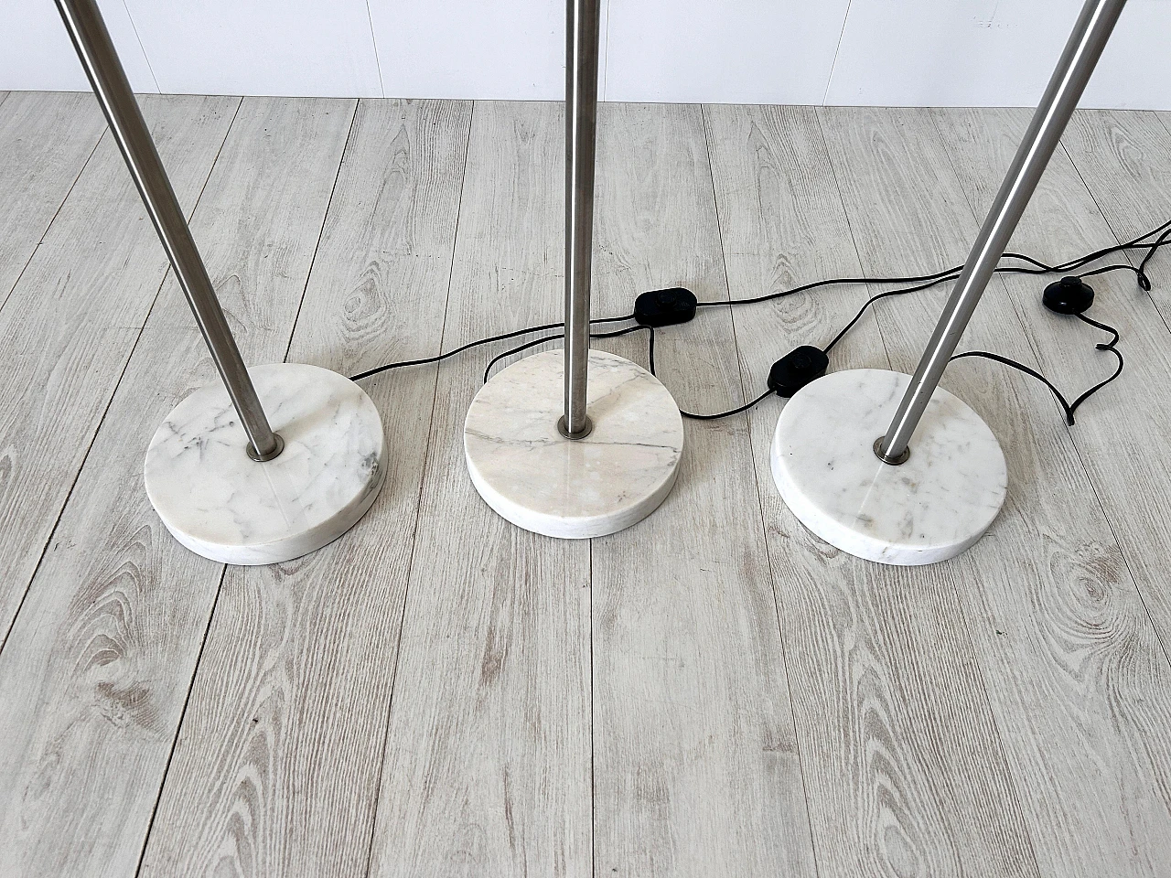 3 Papavero floor lamps by Achille Castiglioni for Flos, 1980s 9