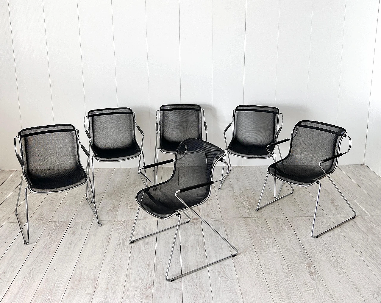 6 Penelope chairs by Charles Pollock for Anonima Castelli, 1982 2