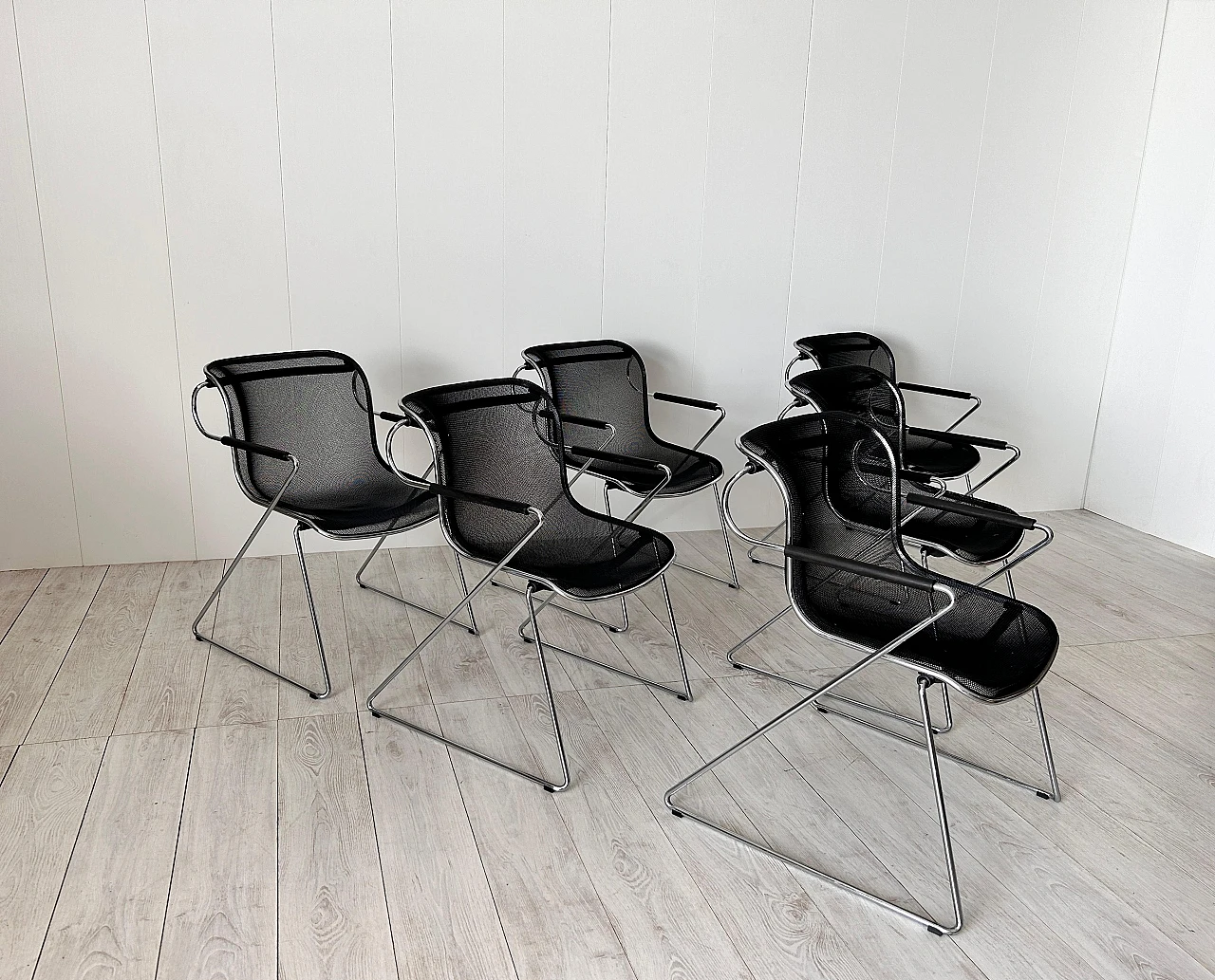 6 Penelope chairs by Charles Pollock for Anonima Castelli, 1982 4