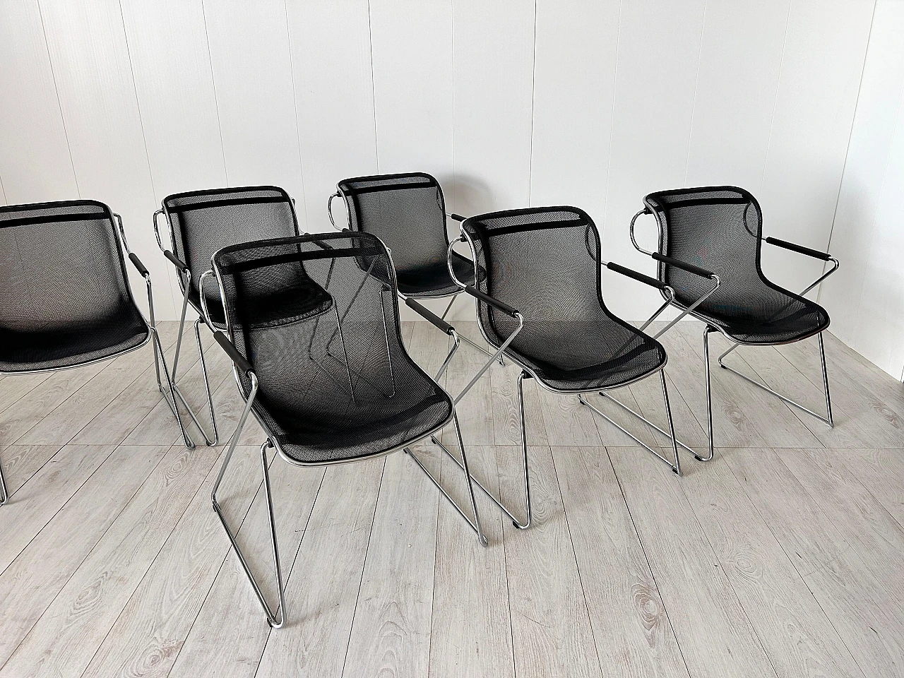 6 Penelope chairs by Charles Pollock for Anonima Castelli, 1982 6