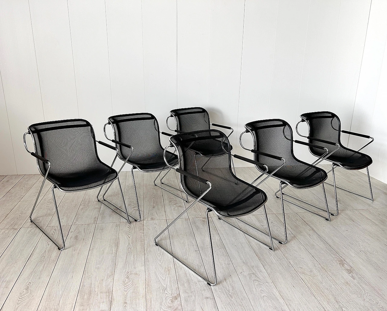 6 Penelope chairs by Charles Pollock for Anonima Castelli, 1982 7