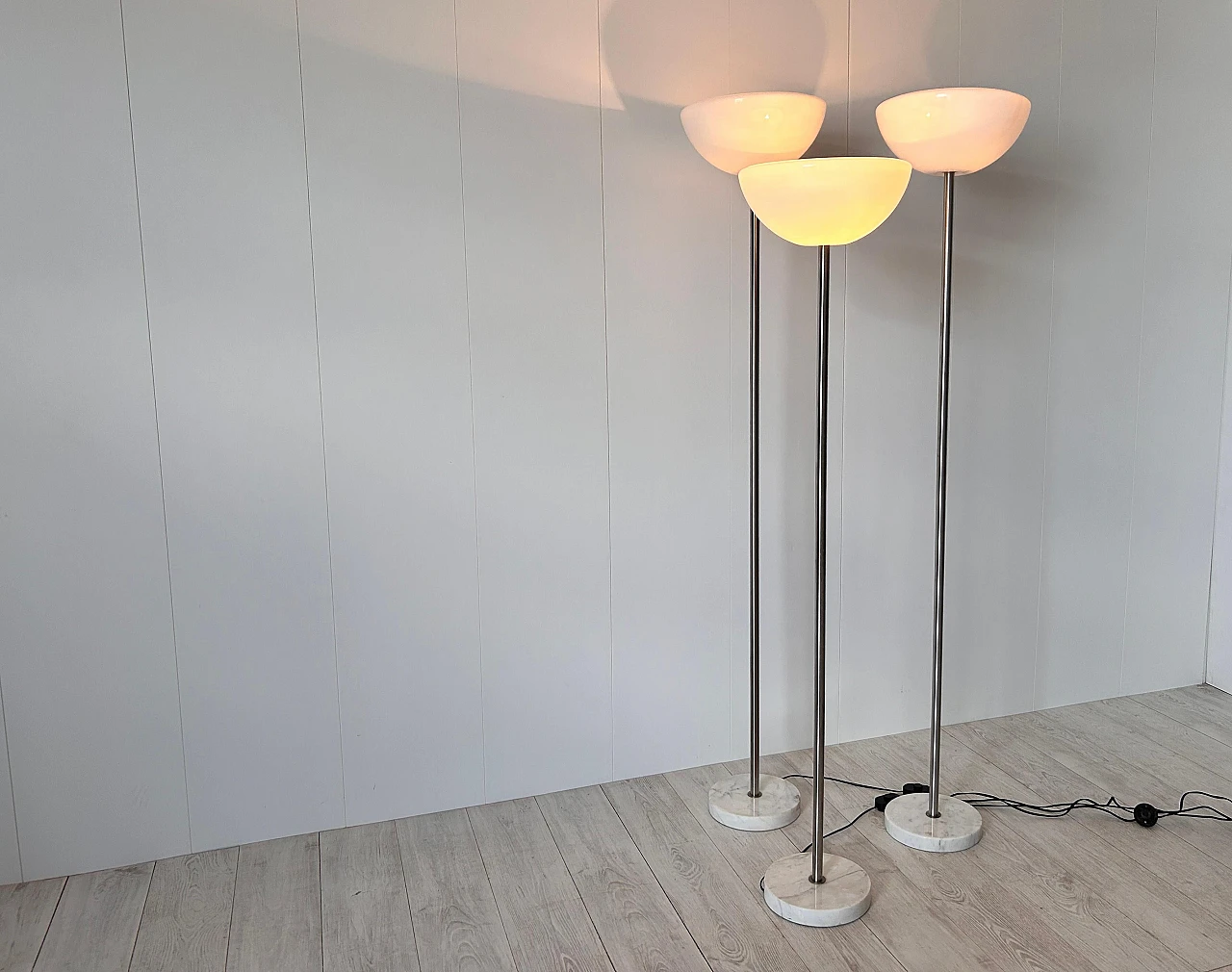 3 Papavero floor lamps by Achille Castiglioni for Flos, 1980s 16