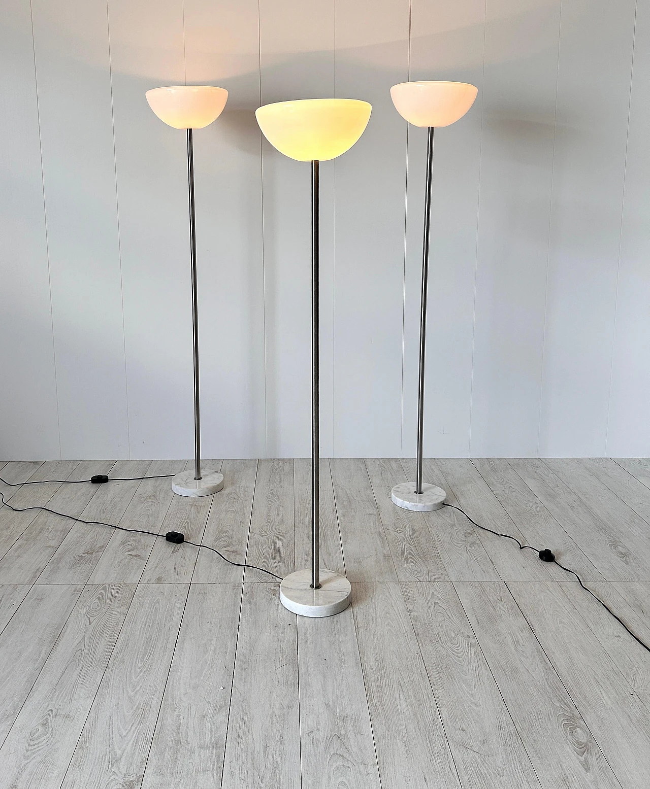 3 Papavero floor lamps by Achille Castiglioni for Flos, 1980s 17