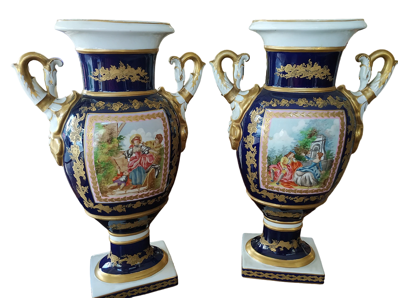 Coppia di vasi in porcellana Sevres, '800 13