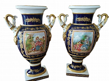 Pair of Sevres porcelain vases, 19th century