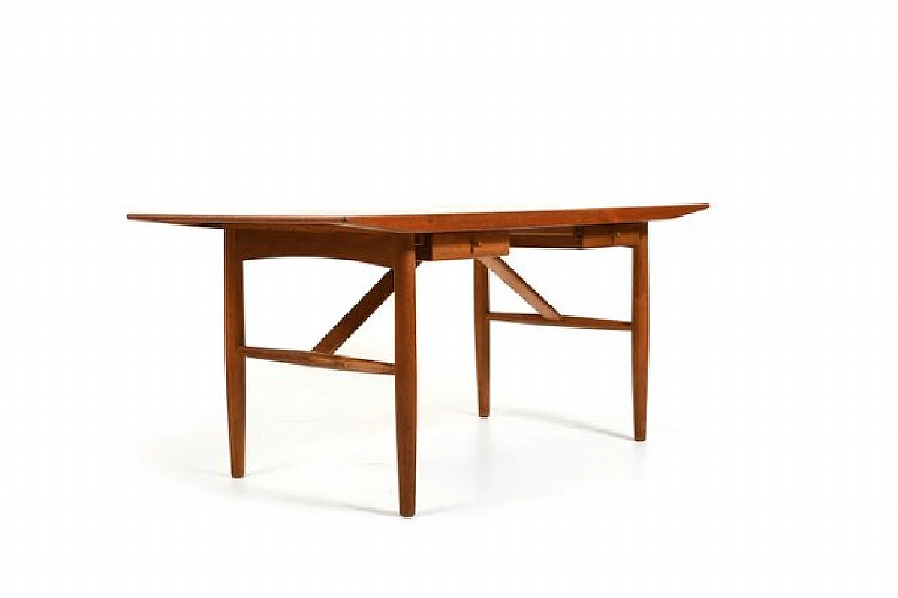 Danish teak and oak desk, 1960s 1