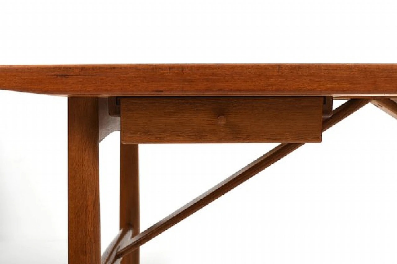 Danish teak and oak desk, 1960s 4