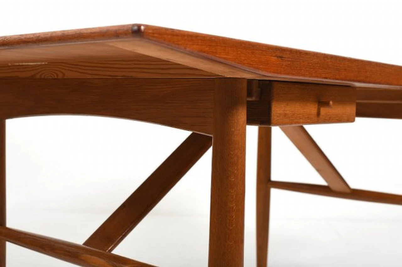 Danish teak and oak desk, 1960s 8