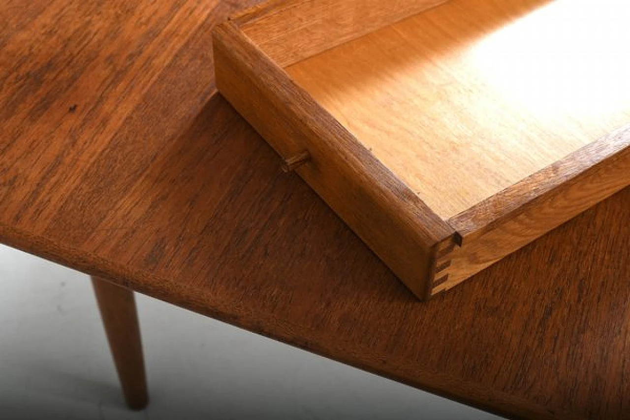 Danish teak and oak desk, 1960s 11