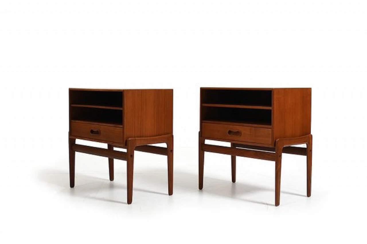 Pair of bedside tables by Arne Vodder for Vamo Sønderborg, 1960s 3