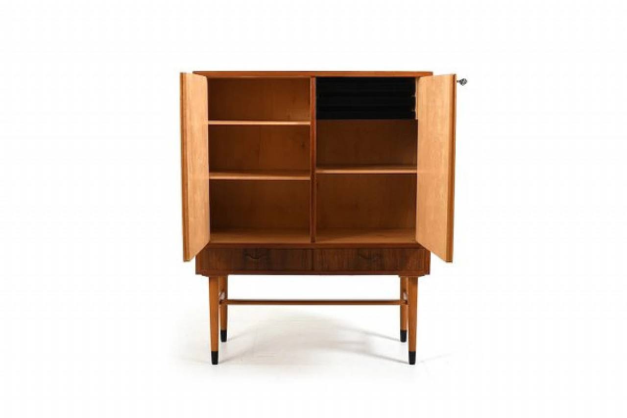 Teak and birch sideboard with black decoration by Ikea, 1950s 6