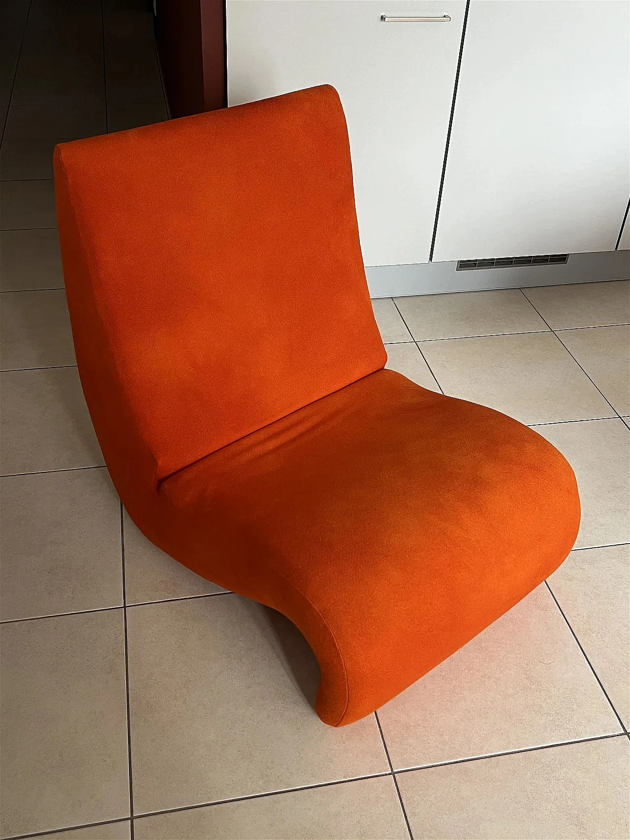 Pair of orange Amoebe armchairs by Verner Panton for Vitra 2