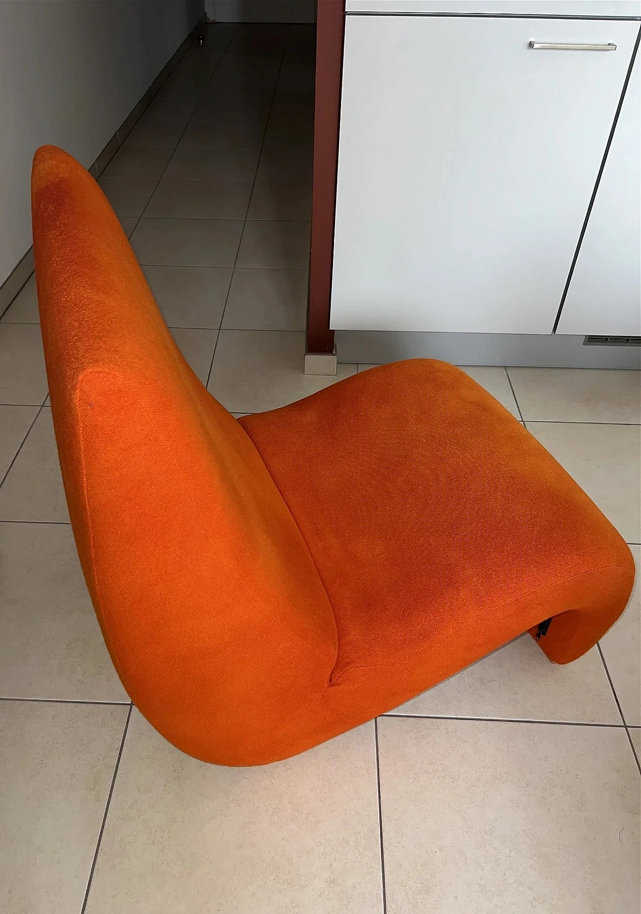 Pair of orange Amoebe armchairs by Verner Panton for Vitra 5