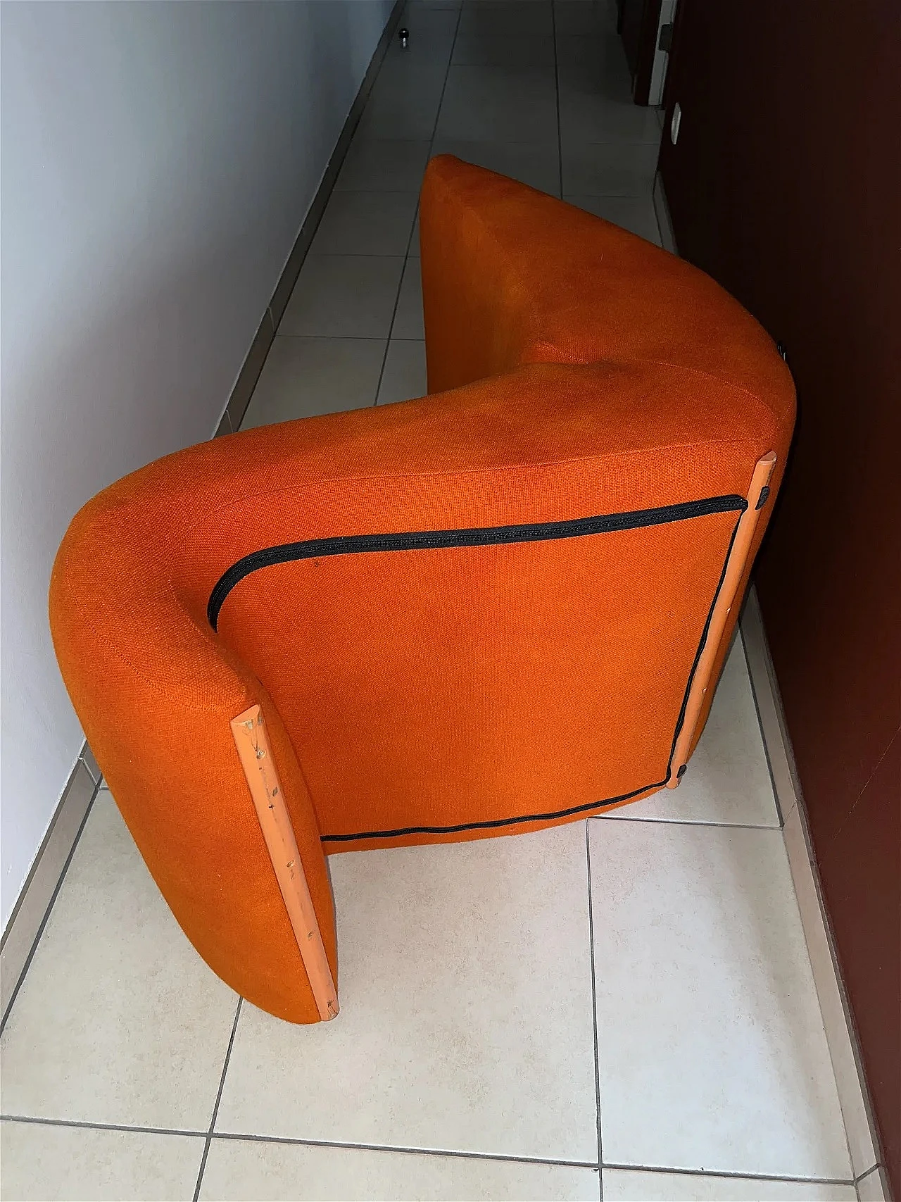 Pair of orange Amoebe armchairs by Verner Panton for Vitra 10