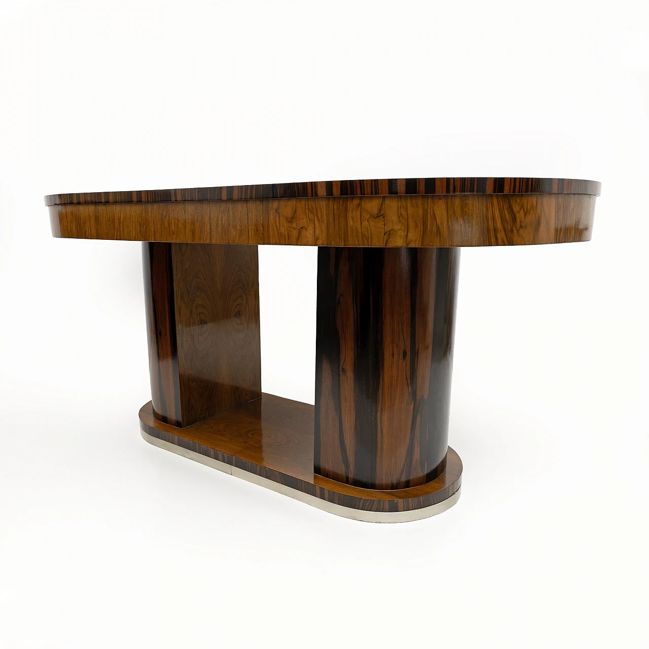 Art Deco walnut and briar-root table, 1940s 6