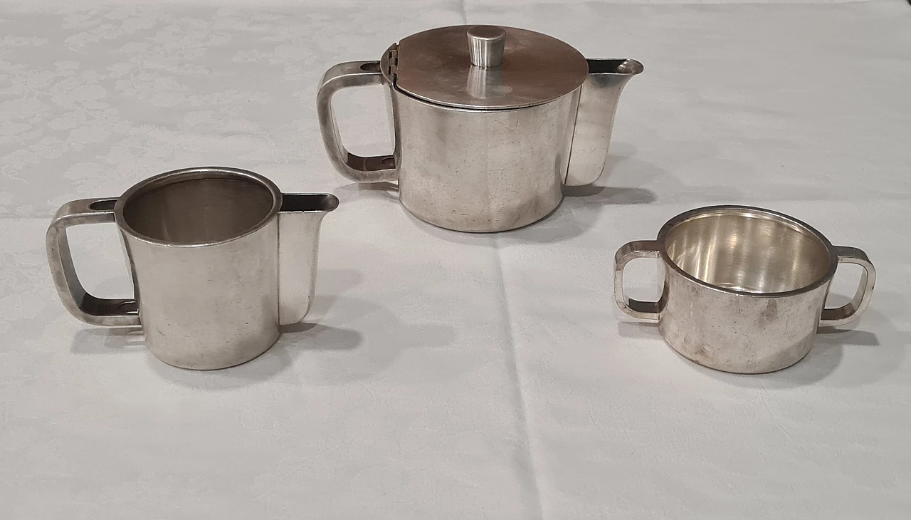 Teapot, milk jug and sugar bowl by Gio Ponti for Krupp, 1930s 1