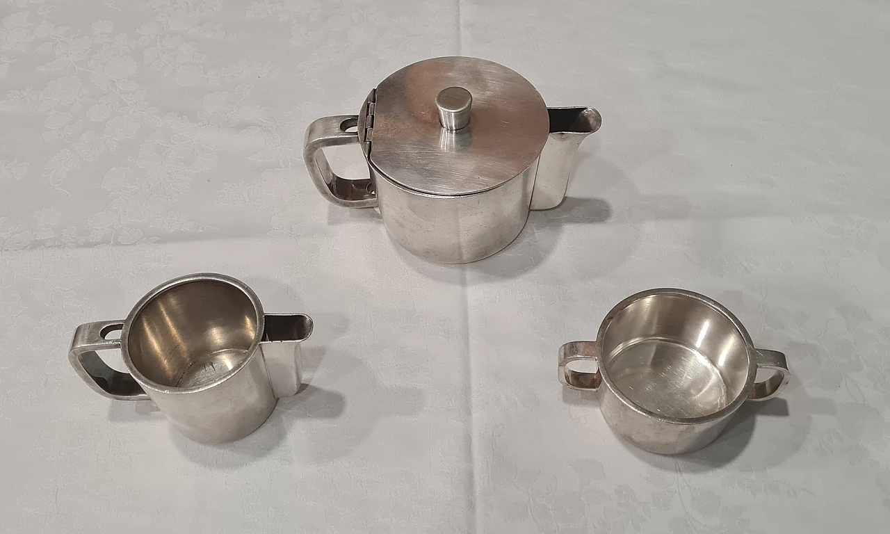 Teapot, milk jug and sugar bowl by Gio Ponti for Krupp, 1930s 3