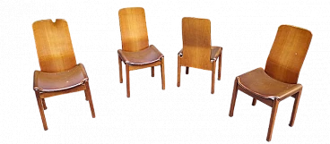 4 Fiorenza chairs by Tito Agnoli for Molteni, 1970s