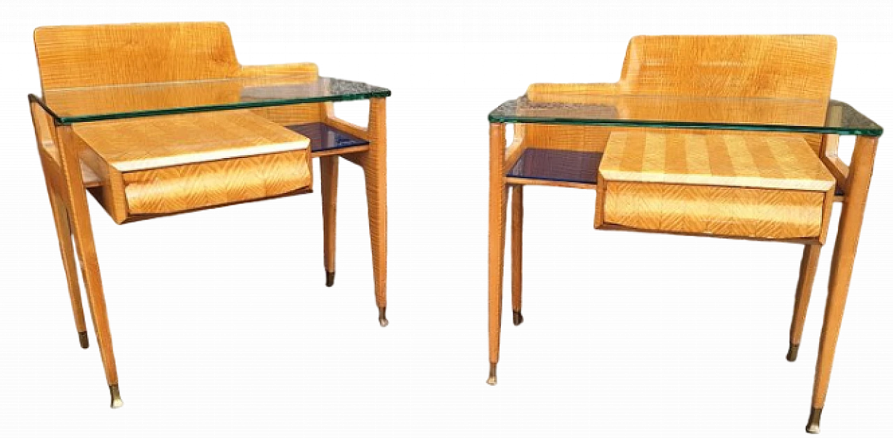 Pair of bedside tables by Dassi for La Permanente Mobili Cantù, 1950s 5