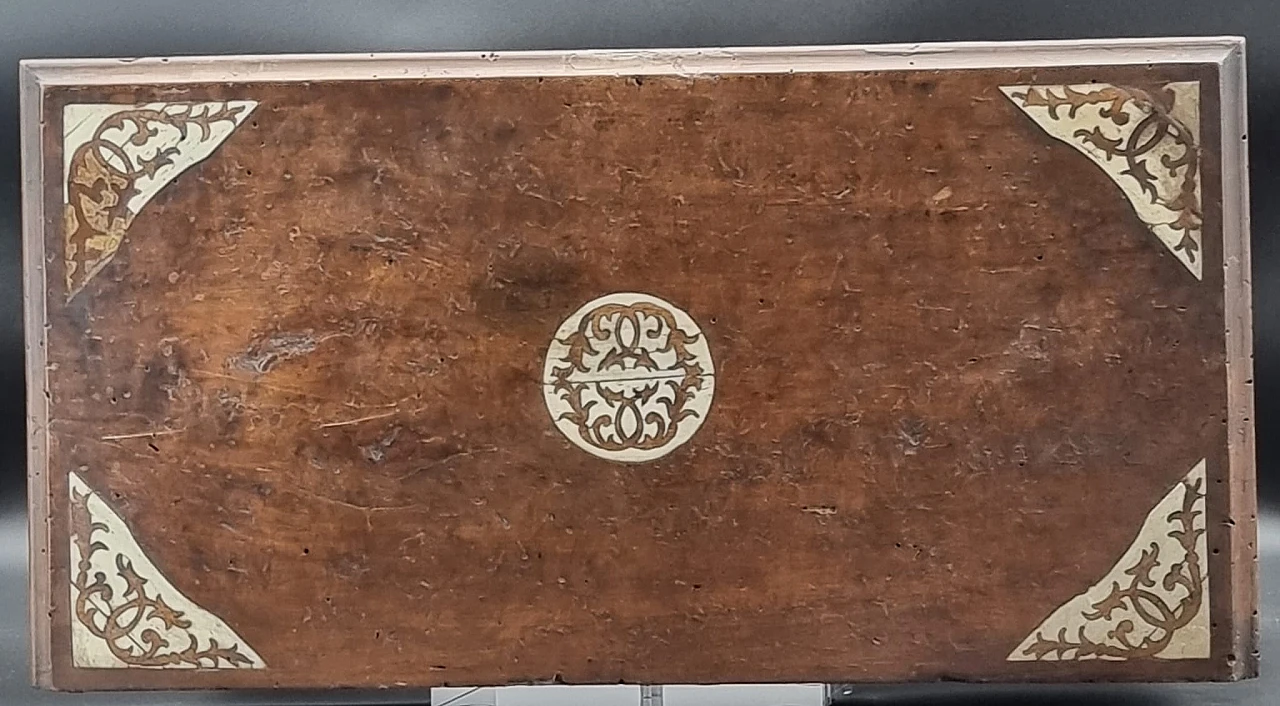 Wood coin case with bone inlays, 18th century 4