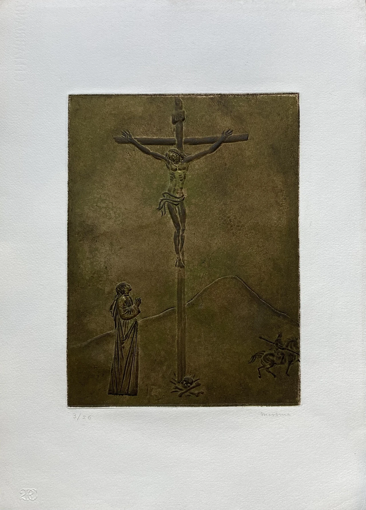 Francesco Messina, Crucifixion, relief aquatint 3