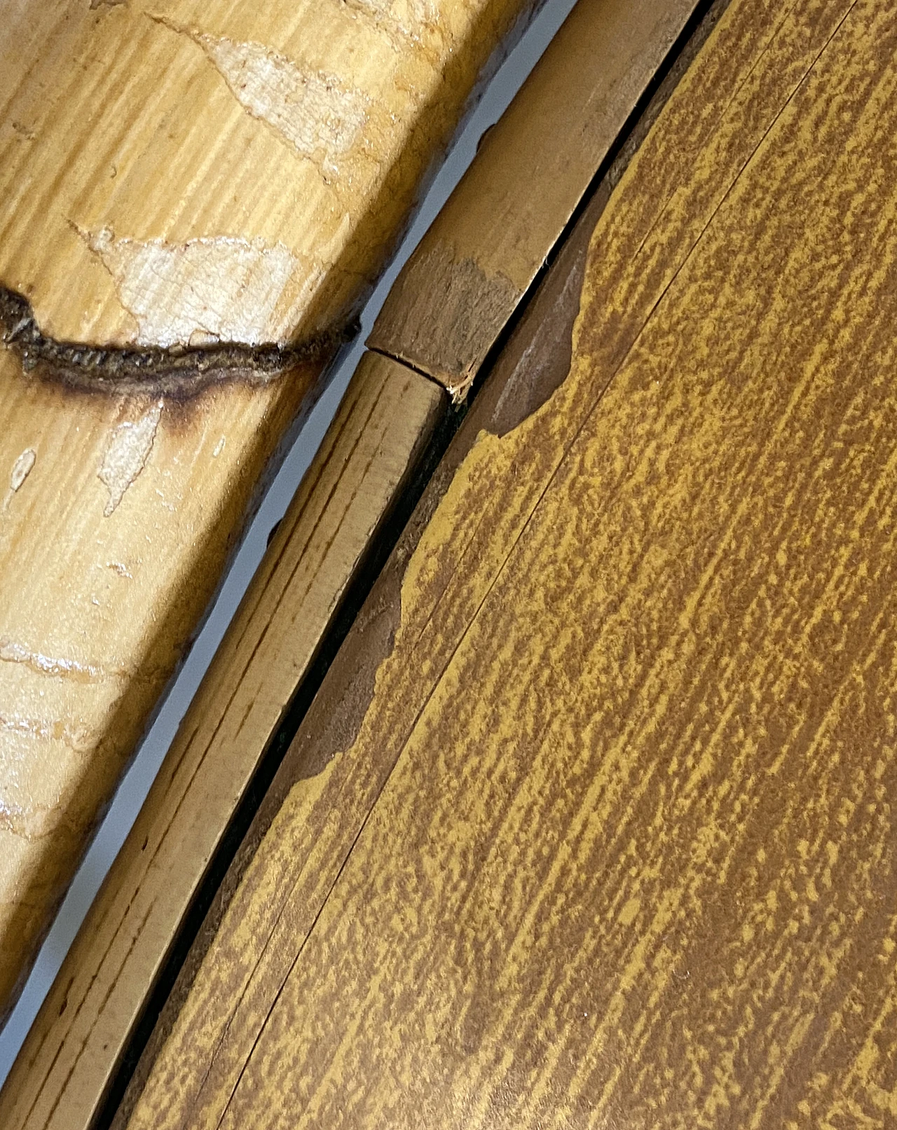 Bamboo game table with double-sided top, 1970s 13