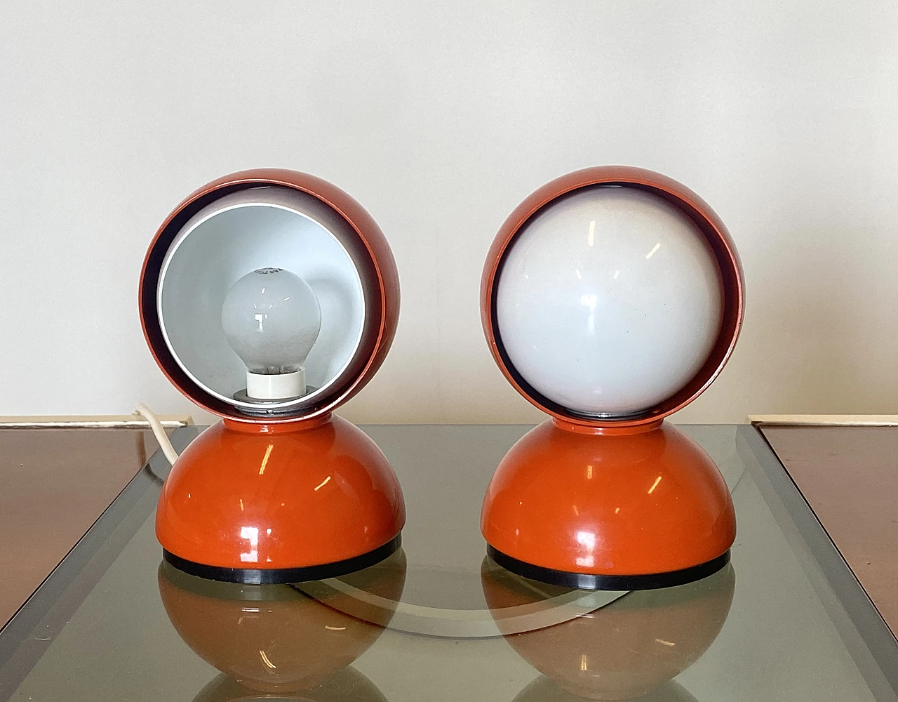 Pair of Eclisse lamps by Vico Magistretti for Artemide, 1967 1