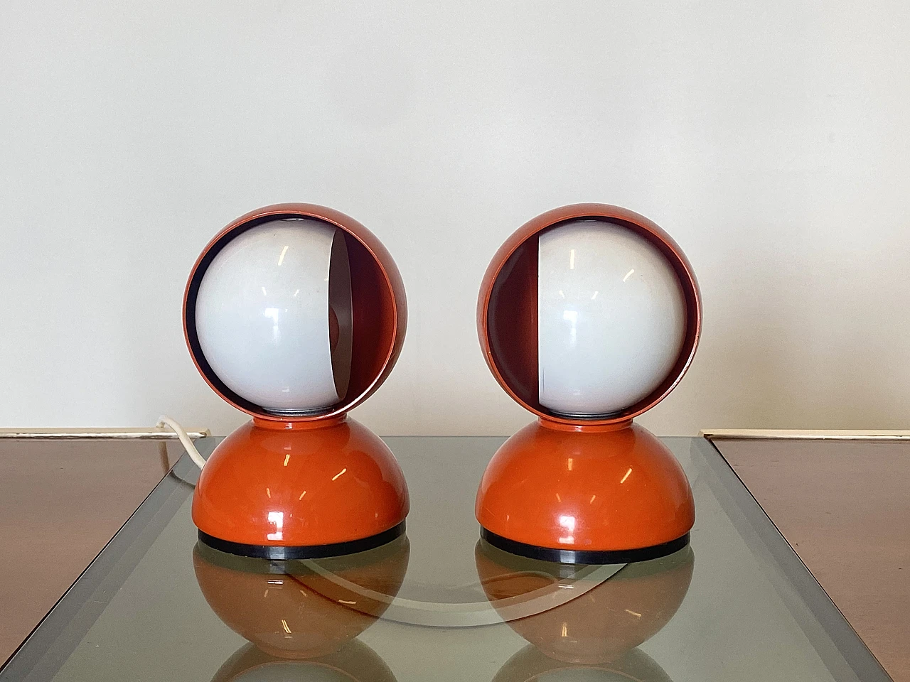 Pair of Eclisse lamps by Vico Magistretti for Artemide, 1967 2