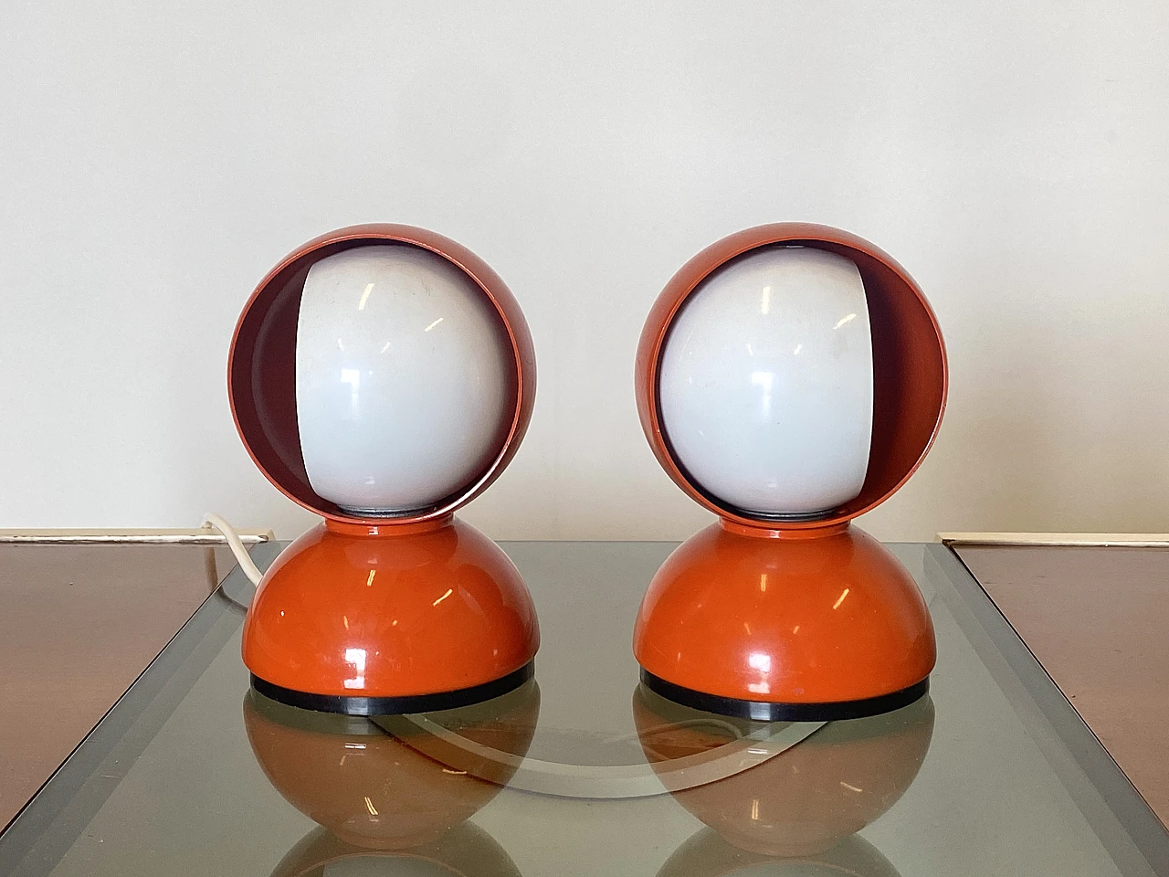 Pair of Eclisse lamps by Vico Magistretti for Artemide, 1967 3