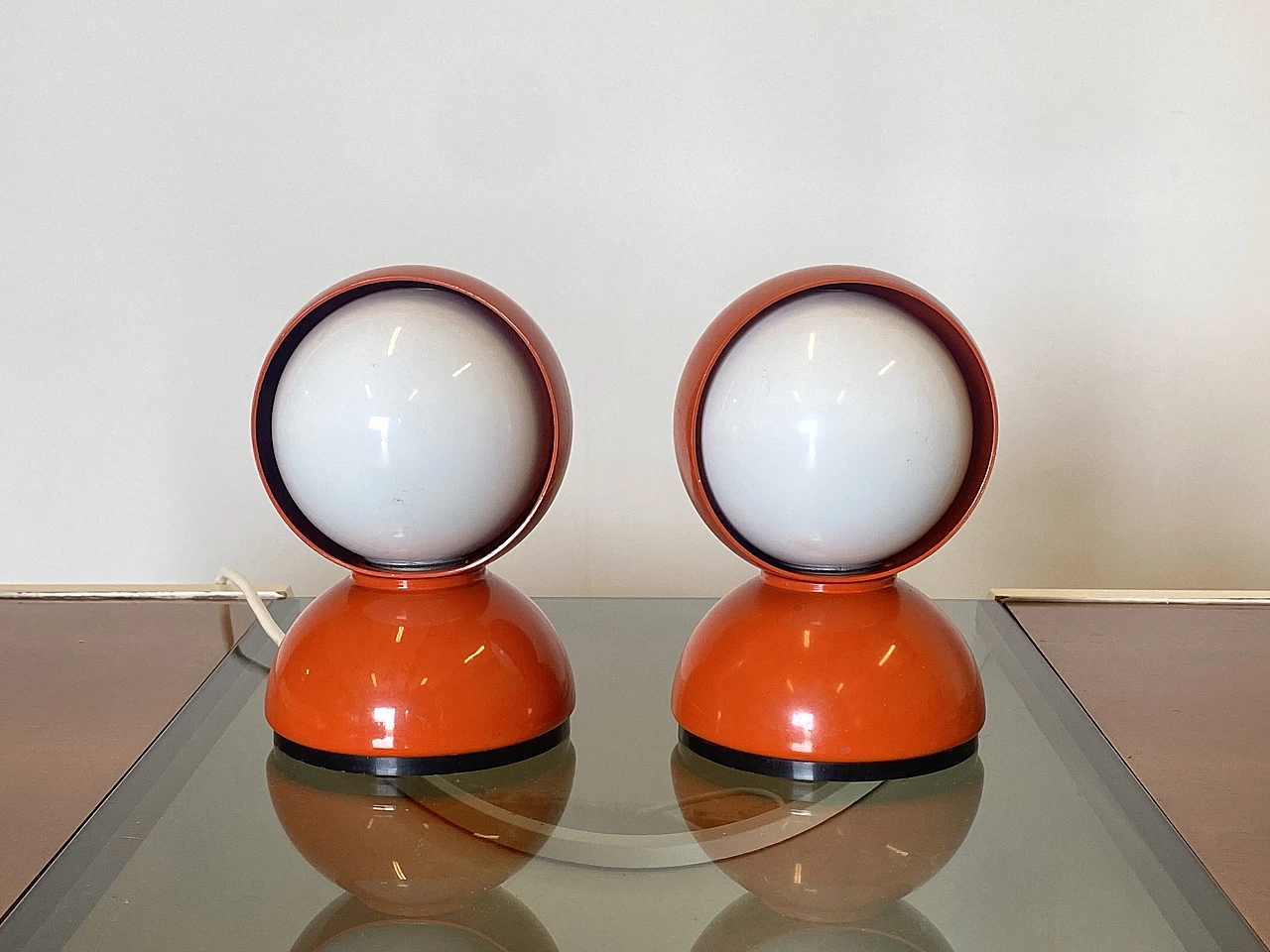 Pair of Eclisse lamps by Vico Magistretti for Artemide, 1967 5