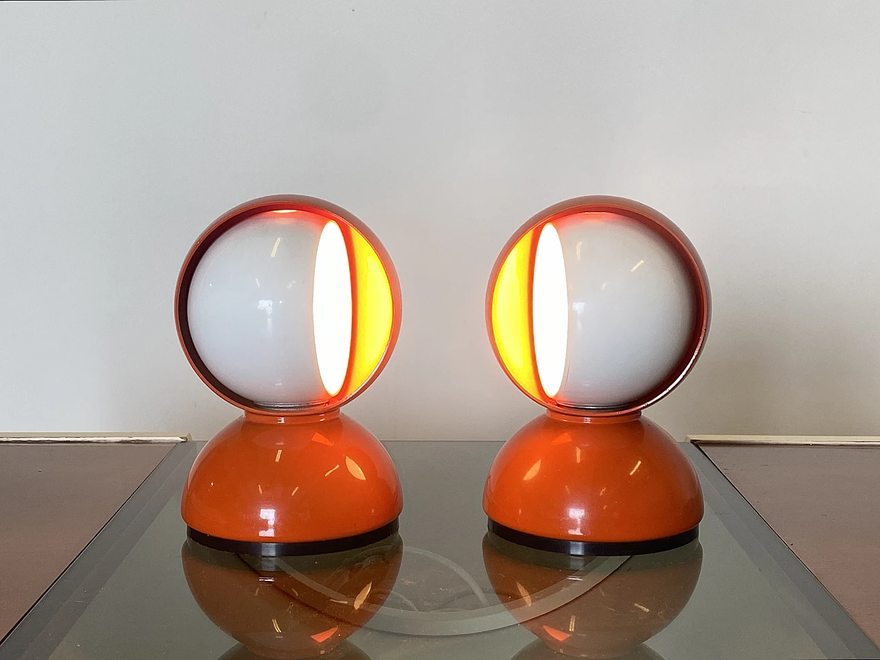 Pair of Eclisse lamps by Vico Magistretti for Artemide, 1967 9